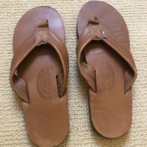 NEVER WORN Orange/ tan rainbows size 6